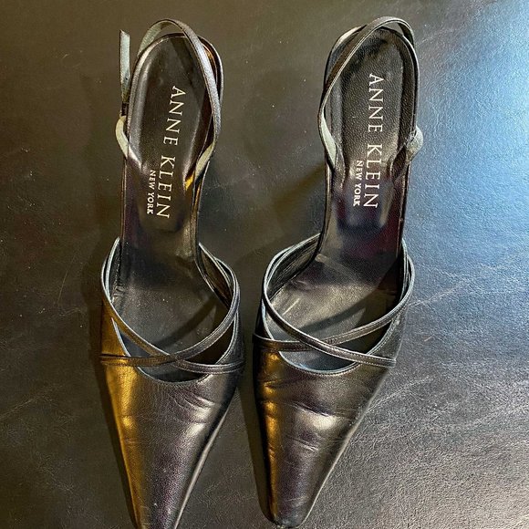 Anne Klein Black Slingback Shoes - Sz 11 Medium - Picture 2 of 7